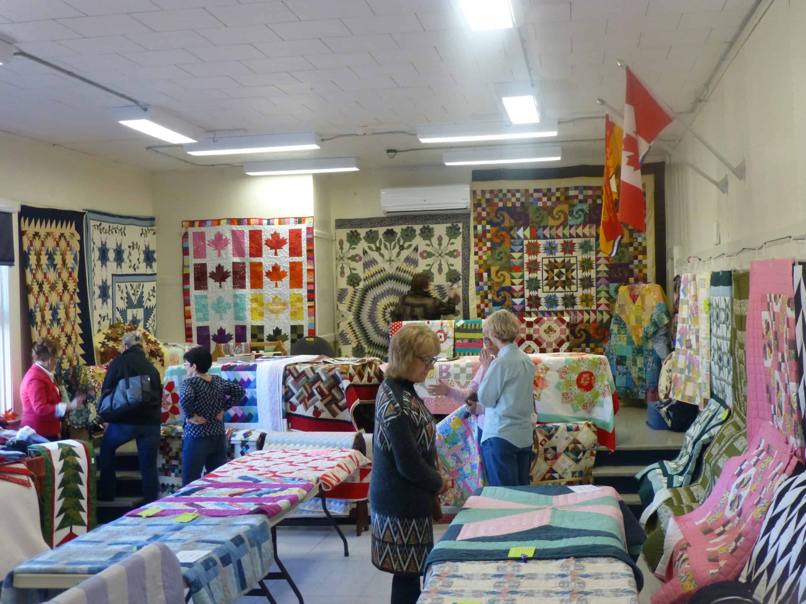 colourful quilts at a quilt show
